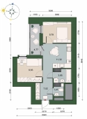 2-комнатная квартира 45.26м²